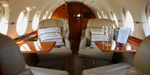 Hawker 900XP view for Chicago charter