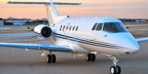 Hawker 900XP view for Chicago charter