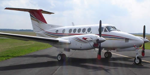 King Air 200 view for Chicago charter