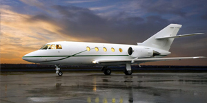 Falcon 20 view for Chicago charter