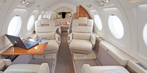 Falcon 50 view for Chicago charter