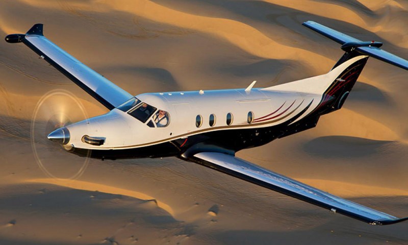Pilatus PC-12 view for Chicago charter