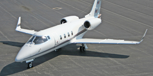 Learjet 55 cabin for Chicago charter