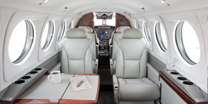 King Air 200 view for Chicago charter
