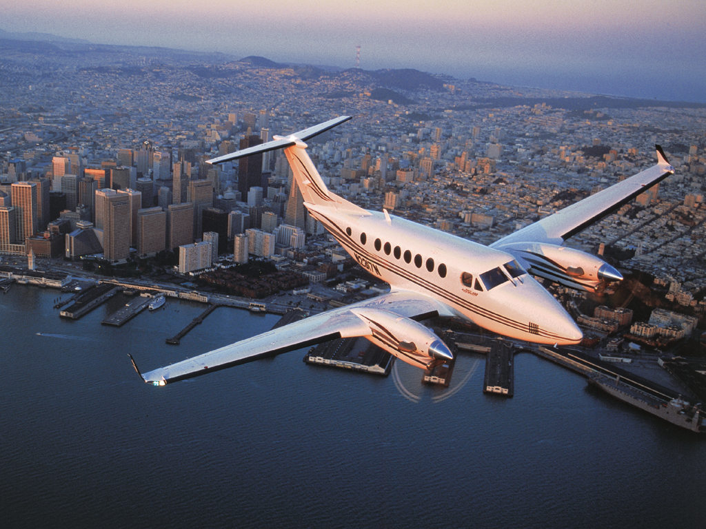 King Air 200 cabin for Chicago charter