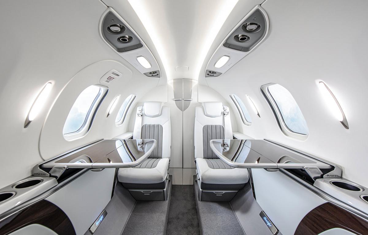 HondaJet Elite cabin for Chicago charter