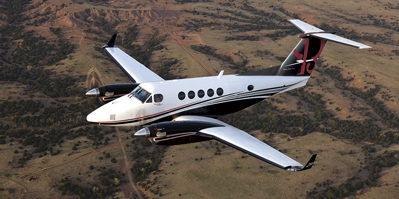 Beechcraft King Air 250 cabin for Chicago charter