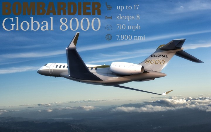 Bombardier Global 8000 for Chicago charter