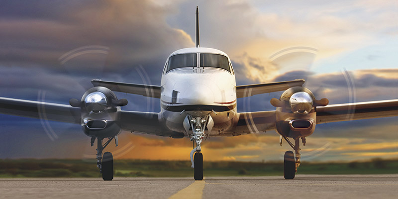 Beechcraft King Air C90GTx cabin for Chicago charter